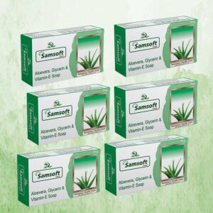 Aloe Vera, Glycerin & Vitamin-E Soap - (Pack of 6)