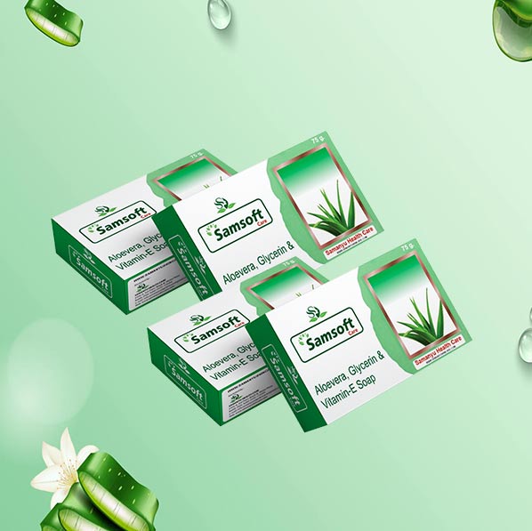 Aloe Vera, Glycerin & Vitamin-E Soap - (Pack of 4)